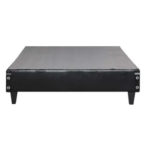 Abby Platform Queen Base Bed Black PU (3A Packing)