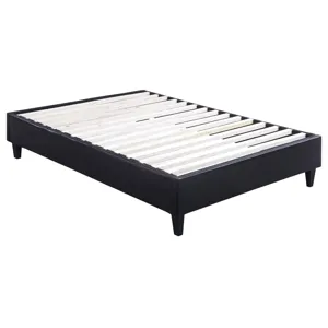 Abby Platform Queen Base Bed Black PU (3A Packing)