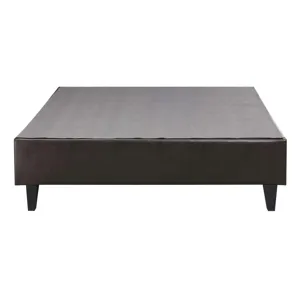 Abby Platform Queen Base Bed Brown PU (3A Packing)