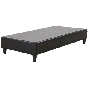 Abby Platform Twin Base Bed Black PU
