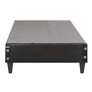 Abby Platform Twin Base Bed Black PU (3A Packing)