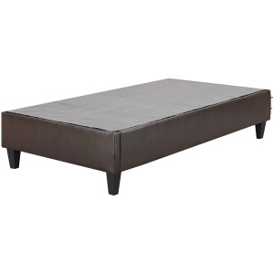 Abby Platform Twin Base Bed Brown PU