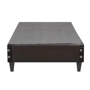 Abby Platform Twin Base Bed Brown PU (3A Packing)