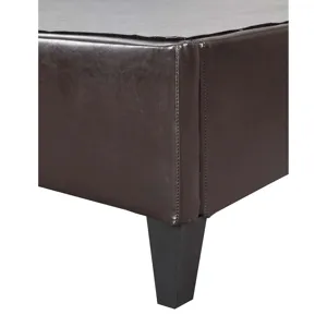 Abby Platform King Base Bed Brown PU (3A Packing)