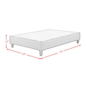 Abby Platform Full Base Bed Brown PU (3A Packing)