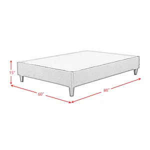 Abby Platform Queen Base Bed Black PU (3A Packing)