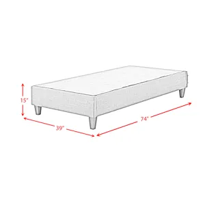 Abby Platform Twin Base Bed Heirloom Natural (3A Packing)