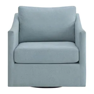 Acacia Swivel Chair in Freya Light Blue