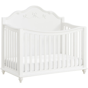Alana Crib with Guardrails in White