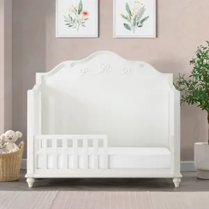 Alana Crib with Guardrails in White