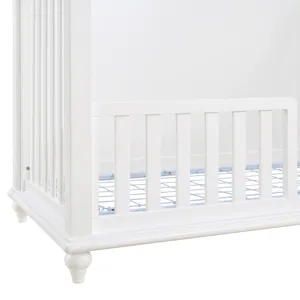 Alana Crib with Guardrails in White