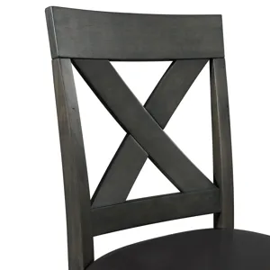 Alex Counter Side Chair W/Black PU Grey (2 Per Pack)