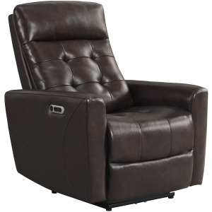 All Star Power Recliner with Power Headrest in Jazz Brown (Top Grain/PVC)