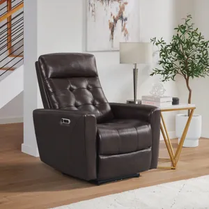 All Star Power Recliner with Power Headrest in Jazz Brown (Top Grain/PVC)