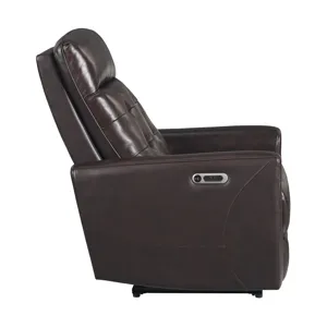 All Star Power Recliner with Power Headrest in Jazz Brown (Top Grain/PVC)