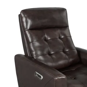 All Star Power Recliner with Power Headrest in Jazz Brown (Top Grain/PVC)