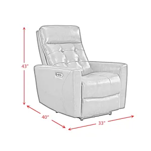 All Star Power Recliner with Power Headrest in Jazz Brown (Top Grain/PVC)