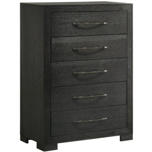 Allan 5-Drawer Chest in Black