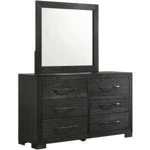 Allan Dresser & Mirror Set in Black