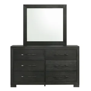 Allan Dresser & Mirror Set in Black