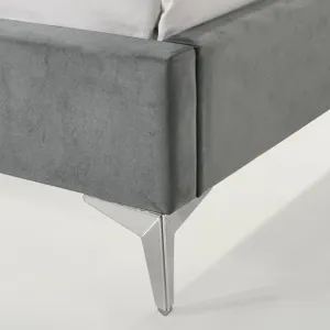 Amberley Twin UPH Corner Bed with LED and USB in Grey