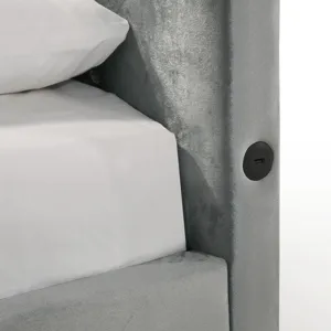 Amberley Twin UPH Corner Bed with LED and USB in Grey