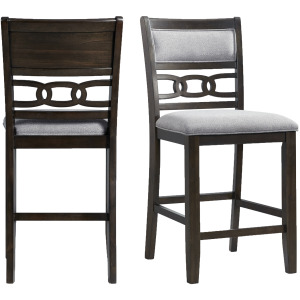 Amherst Counter Side Chair W/Fabric Cushion Dark Finish (2 Per Pack)