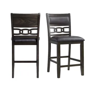 Amherst Counter Side Chair W/PU Cushion Dark Finish (2 Per Pack)