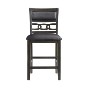 Amherst Counter Side Chair W/PU Cushion Dark Finish (2 Per Pack)