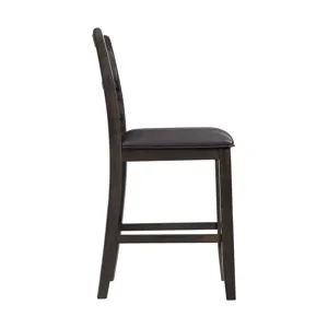 Amherst Counter Side Chair W/PU Cushion Dark Finish (2 Per Pack)