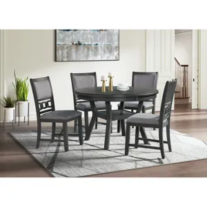 Amherst Dining Table w/Wood Leg Grey Finish