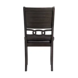 Amherst Dining Side Chair W/PU Cushion Side Stretcher Dark Finish (2 Per Pack)