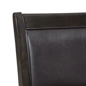 Amherst Dining Side Chair W/PU Cushion Side Stretcher Dark Finish (2 Per Pack)