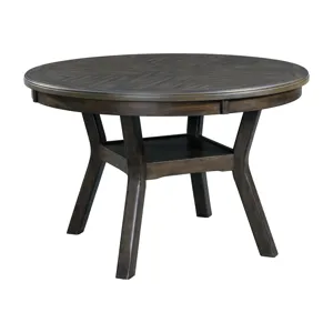 Amherst Dining Table w/Wood Leg Dark Finish