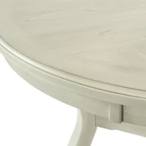 Amherst 5PC Dining Set with Table and 4 Grey Fabric Chairs in White