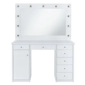 Amia Complete Dressing Table with Lightbulbs