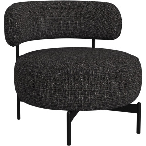 Antonia Swivel Chair in Heron Black
