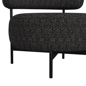 Antonia Swivel Chair in Heron Black