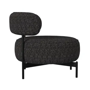 Antonia Swivel Chair in Heron Black