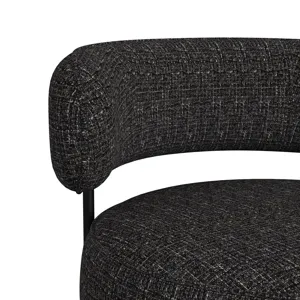 Antonia Swivel Chair in Heron Black