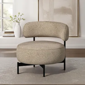 Antonia Swivel Chair in Heron Brown