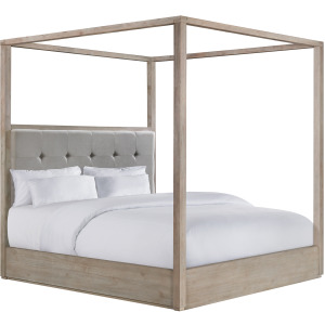 Arcadia King Canopy Bed in Grey
