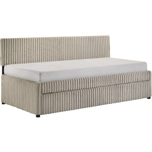 Arden Twin Daybed with Trundle in Corduroy Beige