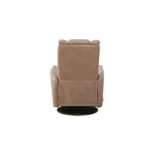 Aries Swivel Recliner in Bolero PU Mushroom