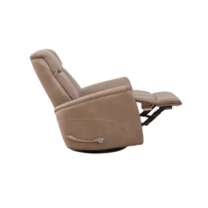 Aries Swivel Recliner in Bolero PU Mushroom