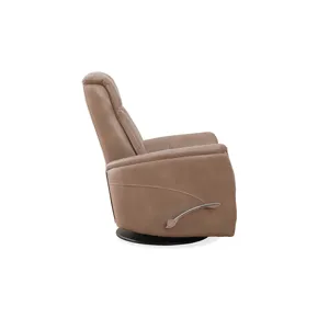 Aries Swivel Recliner in Bolero PU Mushroom