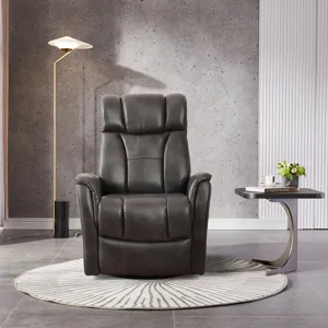 Aries Swivel Recliner in Bolero PU Slate