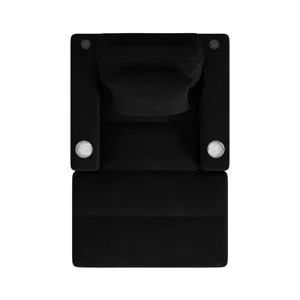 Arizona Chaise with 1 Pillow 20\", 2 Cupholders and 2 USB in Steno Black