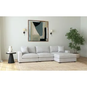 Arizona Modular LHF Armchair with 1 pillow 20\" in Steno Stone