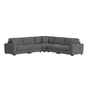Arizona Modular LHF Armchair with 1 pillow 20\" in Steno Charcoal